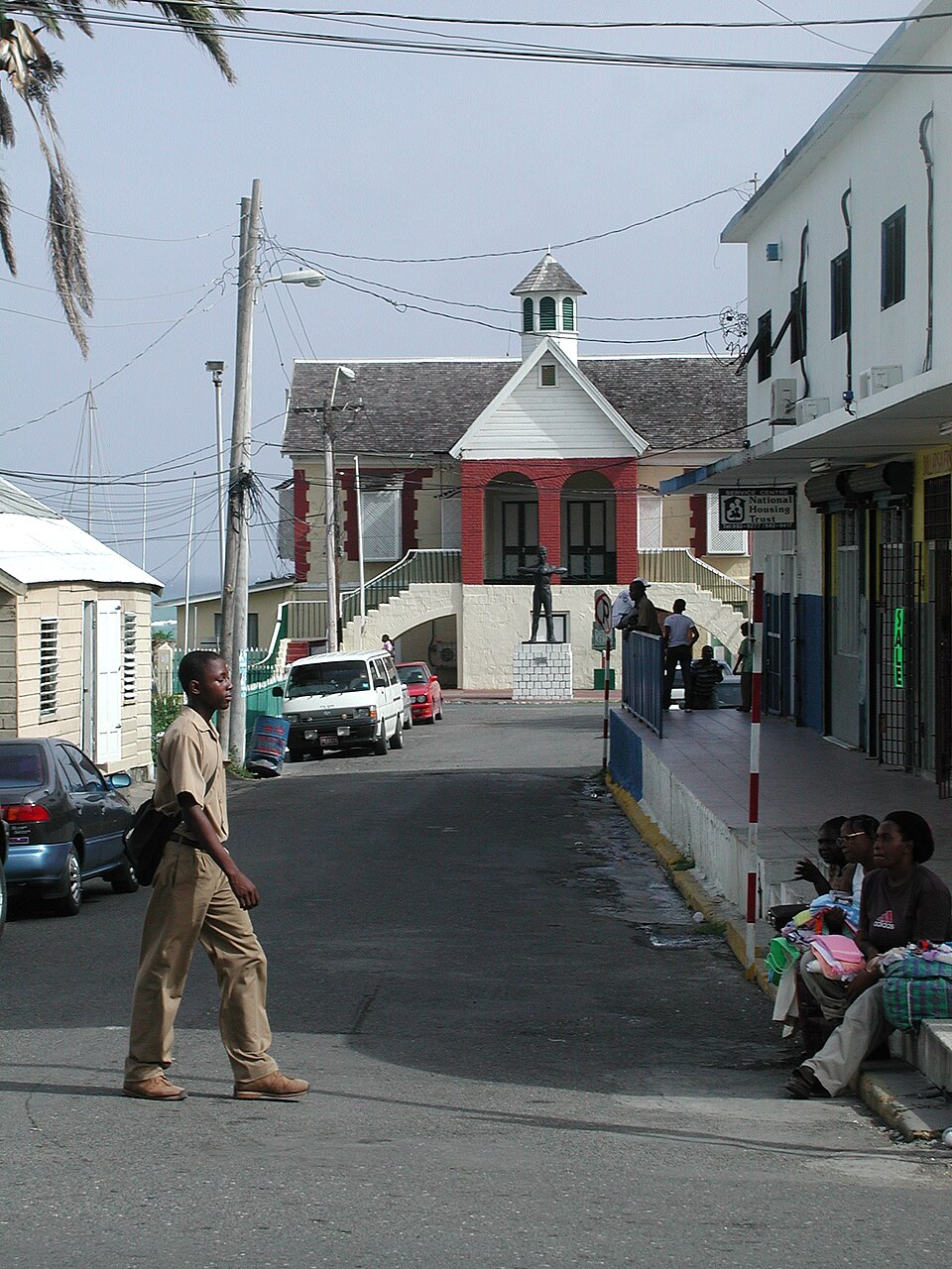 Historic courthouse and Bogle monument in Morant Bay